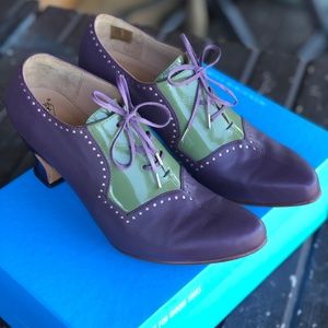 John Fluevog "Timbuktu" in Purple and Green Size 7